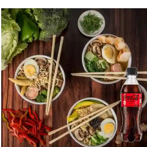 Combo Ramen c/ Proteina a Elegir +Cocacola S/az 400ml