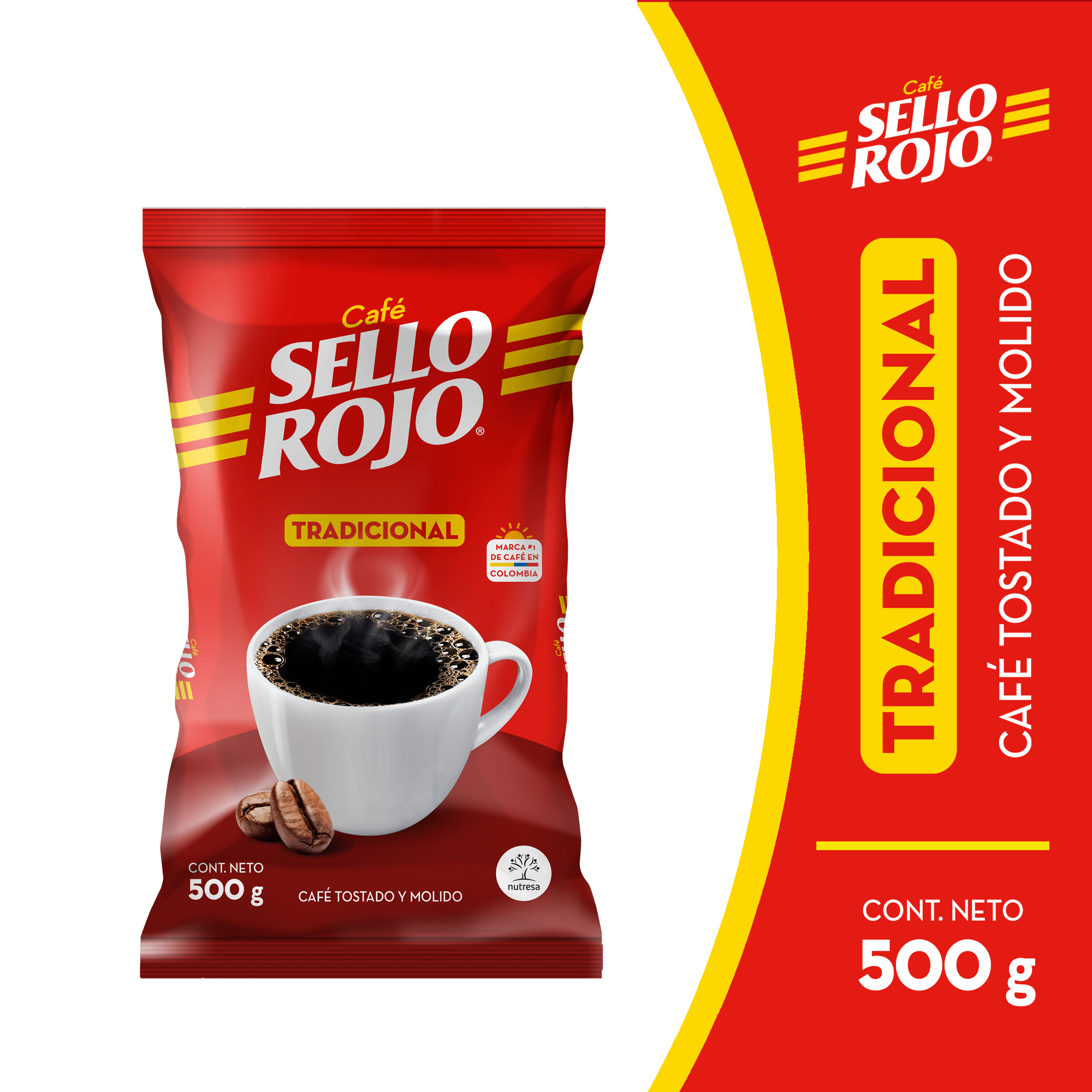 Sello Rojo Café Tradicional Tostado y Molido 500g