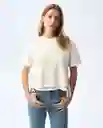 Camiseta Mujer Crudo Talla L 601G005_CRU110606 Americanino