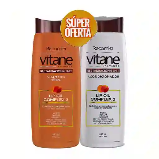 Vitane Shampoo + Acondicionador Restauración 6 en 1