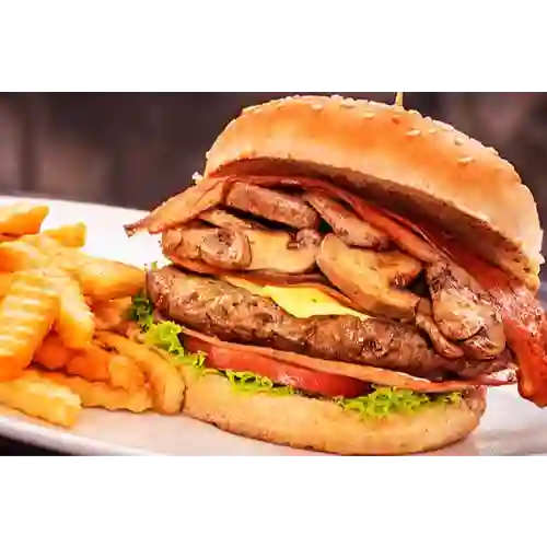 Hamburguesa de Carne y Champiñones