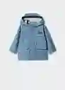 Abrigo Parka Robert Petróleo Talla 72 Niños Mango