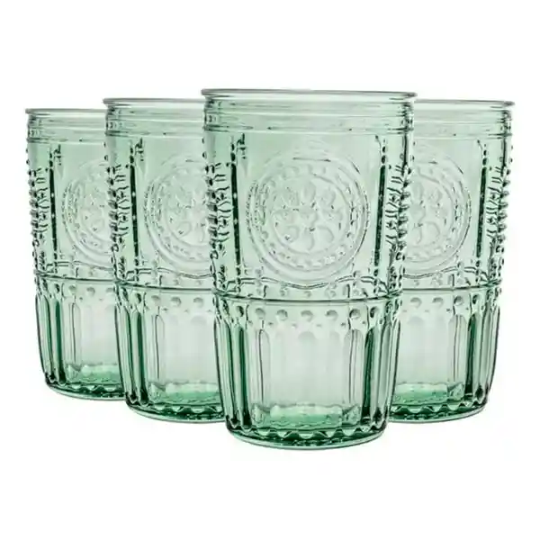 Bormioli Rocco Set Vasos Romantic Water Verde 340 mL