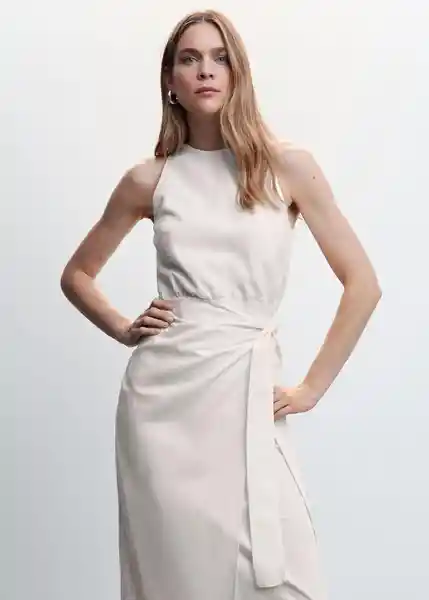 Vestido Lina-H Blanco Talla L Mujer Mango