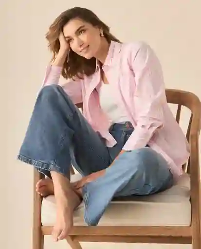 Camisa Rosa Confite Medio Talla XXL 113G013 Esprit