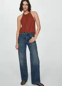 Top Matilda Terracota Talla S Mujer Mango