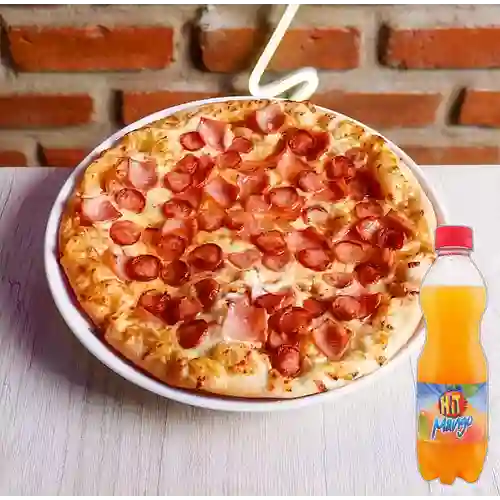 Combo Pizza Carnes + Hit Mango 330 ml