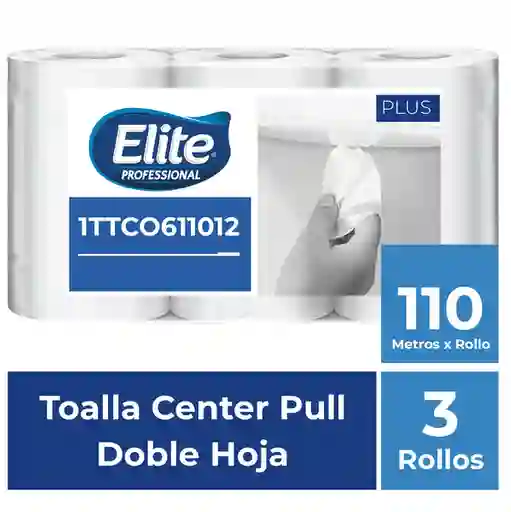 Elite Toalla Center Flow Doble Hoja Blanca 110 m