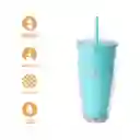 Vaso Plástico de Doble Pared Verde 730 mL Serie Miniso