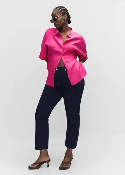 Camisa Pai Fucsia Talla 18 Mujer Mango