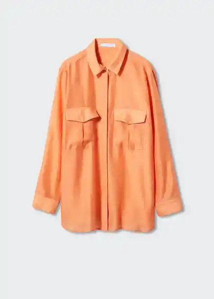 Camisa Melo Naranja Talla L Mujer Mango