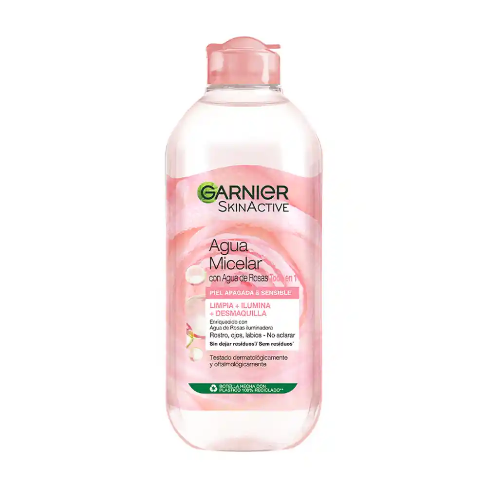 Agua Micelar Garnier con Agua de Rosas 400 ml