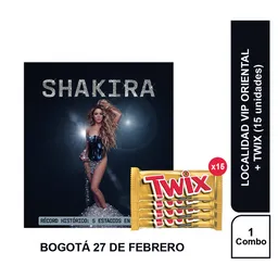 Combo Concierto Shakira Bogotá Oriental + Twix