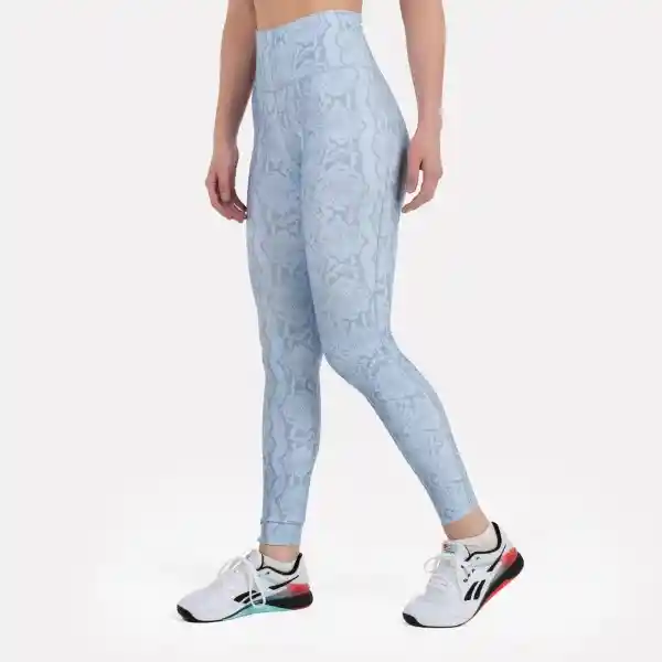 Reebok Licra Id Train Aop Tight Entrenamiento Mujer Azul Talla L