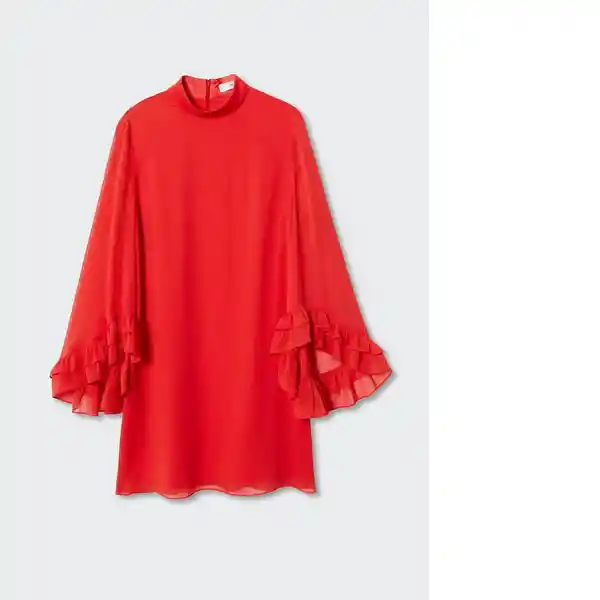 Vestido Mendes Rojo Talla L Mujer Mango