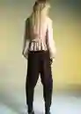 Pantalón Gabi Chocolate Talla 38 Mujer Mango