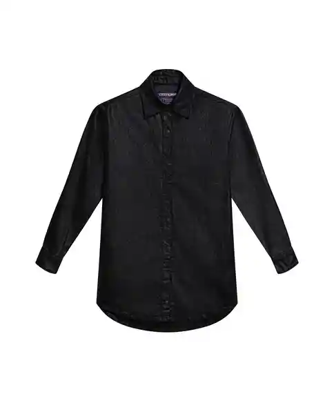 Vestido Camisero Corto Negro Noche Ultraoscuro T S Chevignon