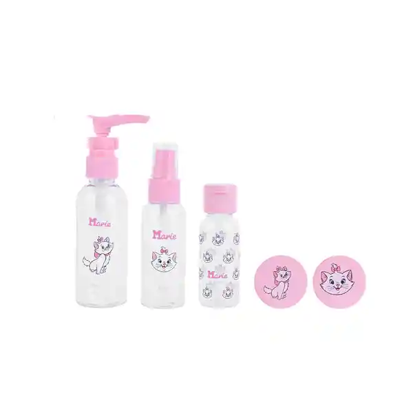 Set de Botellas de Viaje Disney Cat Marie Miniso