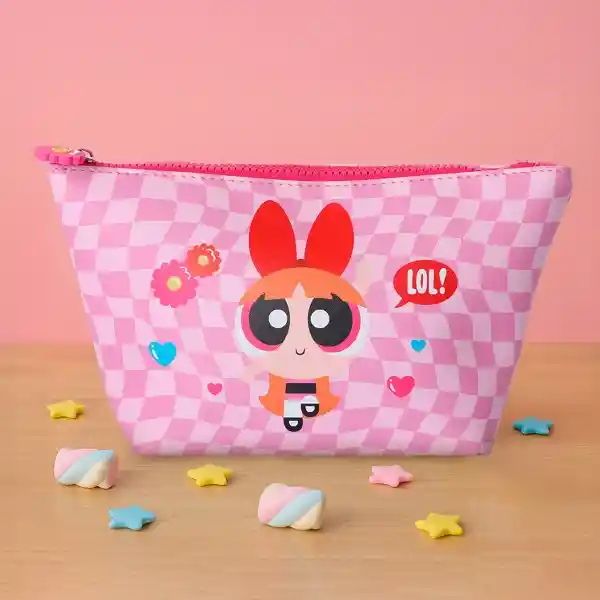Cosmetiquera Trapecio Serie Chicas Súper Poderosas Rosa Miniso