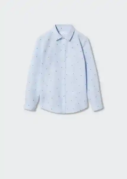 Camisa Oxfordp Celeste Talla 14 Niños Mango