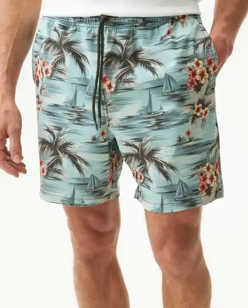 Bermuda Aquarela Beach Swimwear Verde Posco Claro L Chevignon