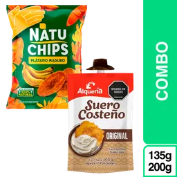 Combo Natuchips Snack Maduro 135 g + Suero Costeño Alqueria