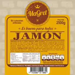 Jamón  Jamón  Sanduche Magret Industrial