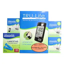 True-Life Tru Oferta Glucometro Tru + 160Tiras + 110 Lancetas