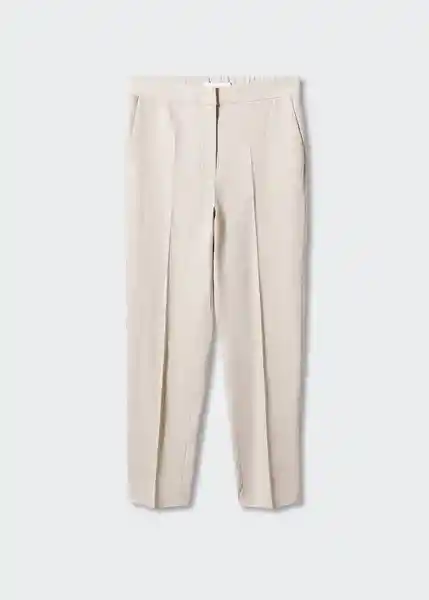 Pantalón Tempoli Piedra Talla M Mujer Mango