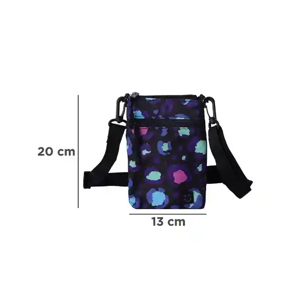 Bolso Crossbody Para Celular Negro Serie Miniso