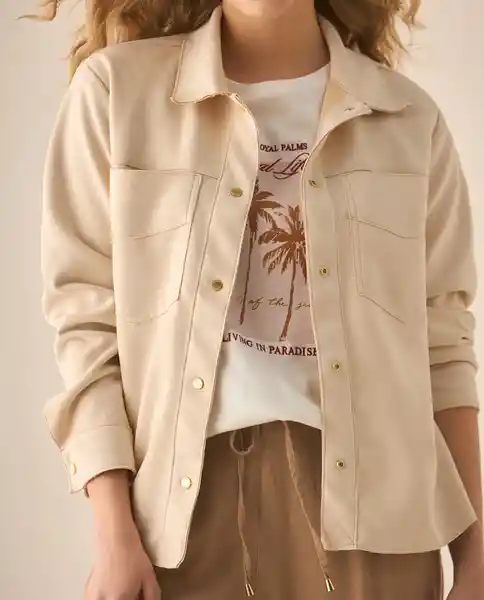 Chaqueta Crudo Danés Claro Talla S 623G004 Esprit