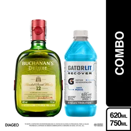 Combo Buchanans Deluxe + Hidratante Gatorlit Mora 620 mL Pet
