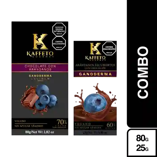 Combo Kaffeto Snack de Arándanos + Kaffeto Chocolate con Arándanos sin Azúcar