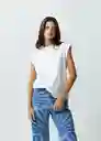 Camiseta Mujer Crudo Puro Claro Talla M Naf Naf