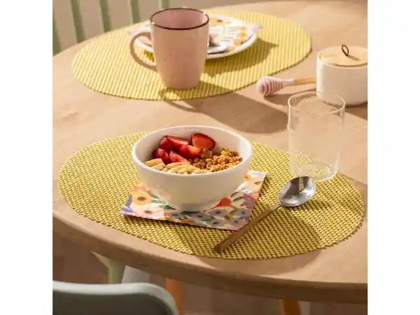 Set Individuales Waffle Amarillo Casaideas