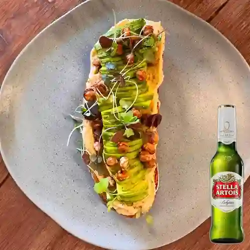 Combo Avo Toast + Stella Artois 335 ml
