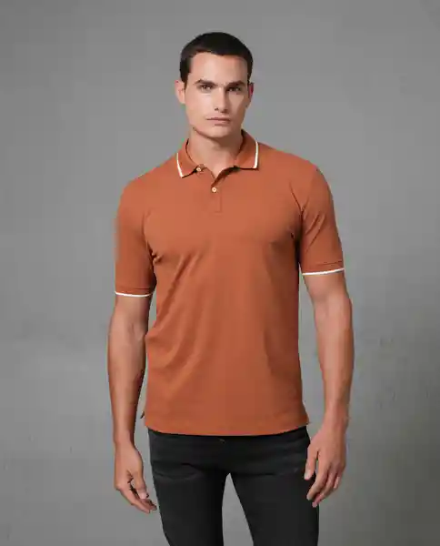 Camisa Tipo Polo Hombre Café Talla L 190G001 Rifle