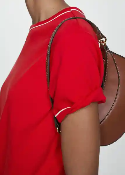 Camiseta Ritac Rojo Talla M Mujer Mango