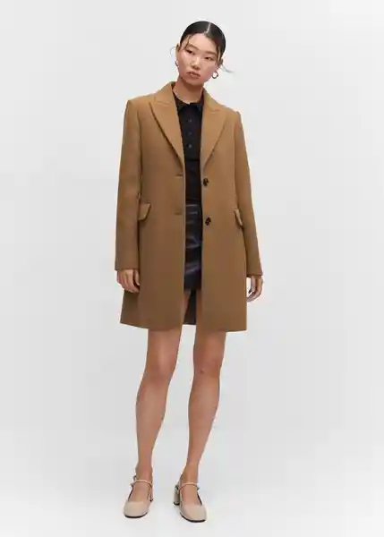 Abrigo Khalo Camel Talla S Mujer Mango