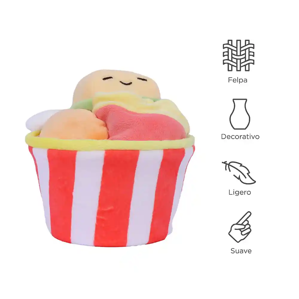 Miniso Peluche Alivia Estres Snacks Barrel