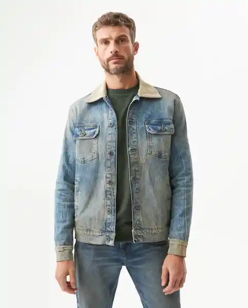 Chaqueta Trucket Azul Cristalino Claro T M Masculino Chevignon