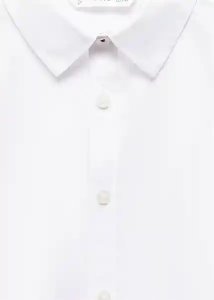 Camisa Popelin Blanco Talla 09 Niños Mango