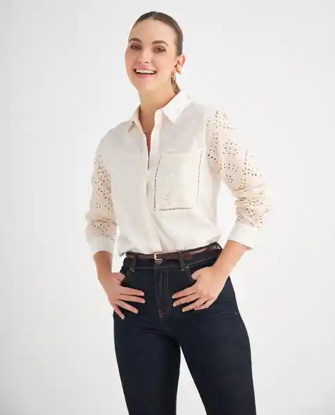 Camisa Crudo Prístino Claro Talla XS 619F013 Esprit