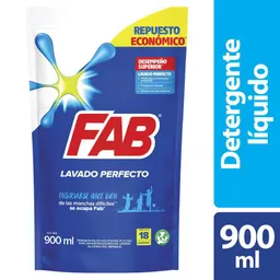 Detergente Liquido Fab Floral 900 Ml