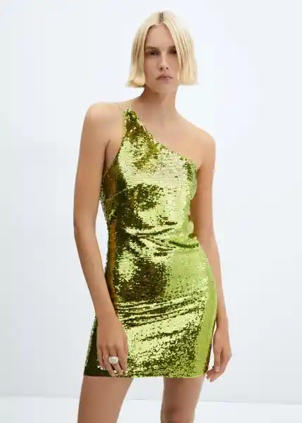 Vestido Xtina Verde Talla M Mujer Mango