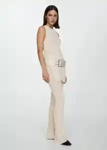 Pantalón Nicole Piedra Talla M Mujer Mango