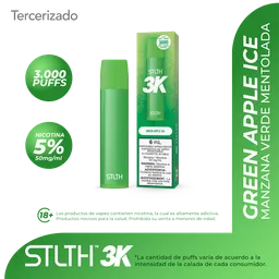 STLTH 3K Vape - Green Apple Ice -3000 puff (5%)
