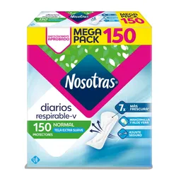 Protectores Diarios Nosotras Natural Respirable  X 150Und