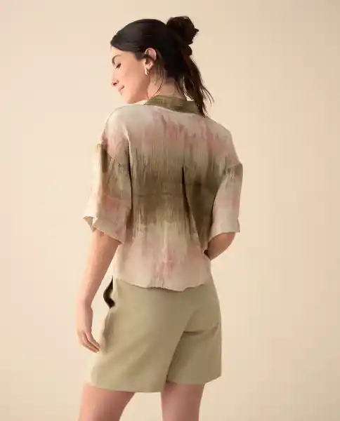 Camisa Beige Natural Medio Talla XL 611G000 Esprit