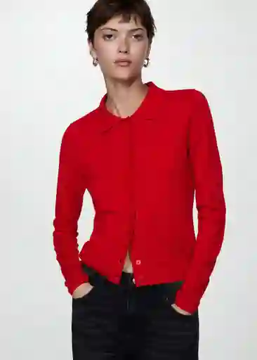 Cardigan Paco Rojo Talla XS Mujer Mango